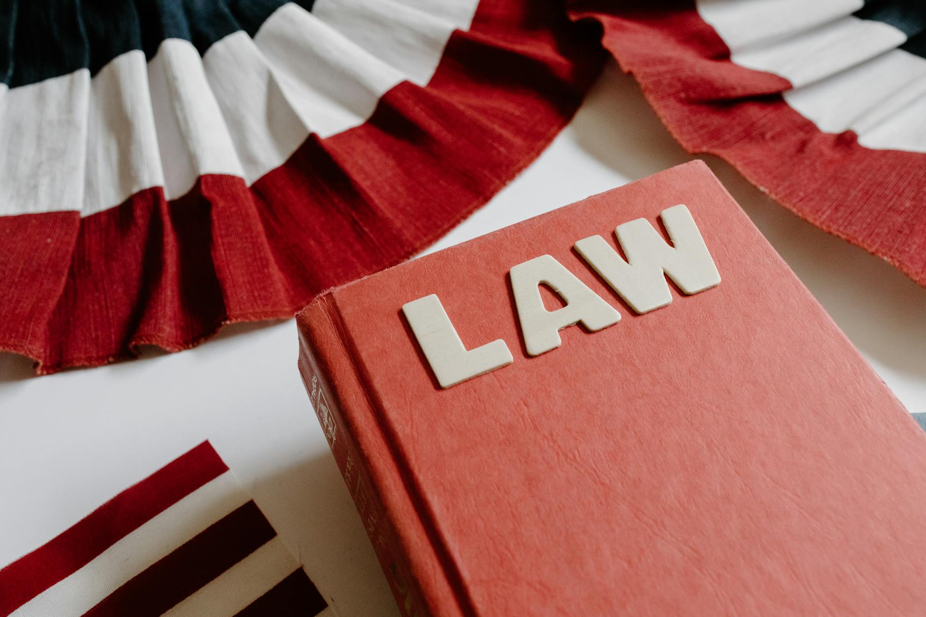 close up shot of a law book