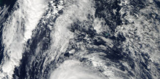 Hurricane Gonzalo in the Atlantic Ocean